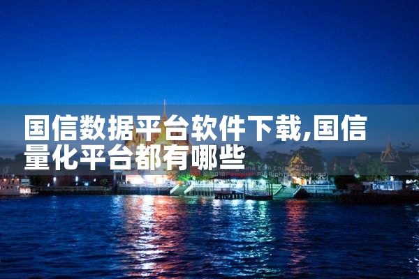 国信数据平台软件下载