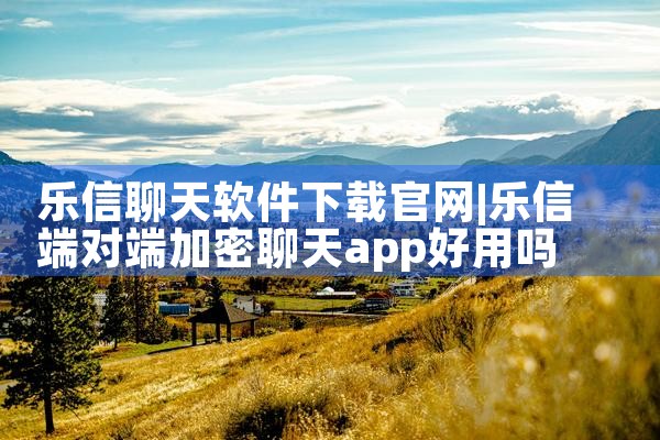 乐信聊天软件下载官网